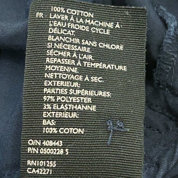 COS Navy & White Striped Cotton Poplin & Knit Dress Size Small - Picture 7 of 13